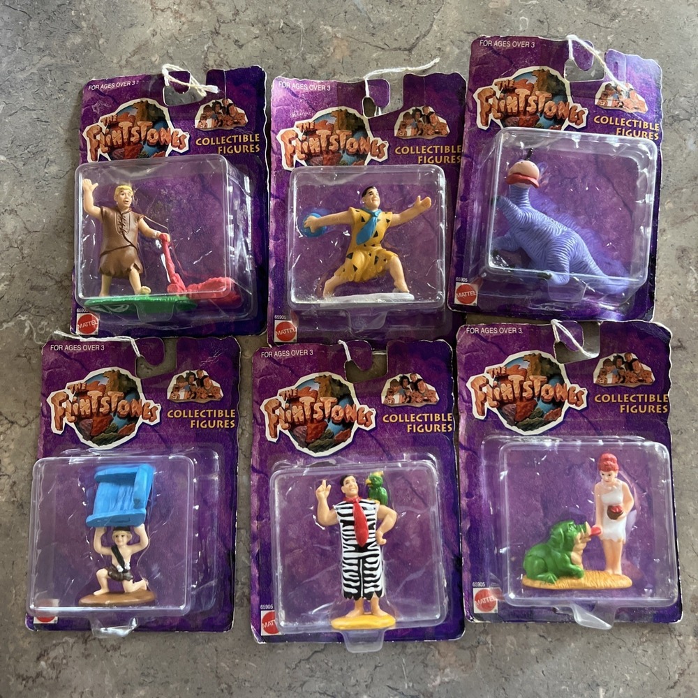 Set of 6 The Flintstones Movie Collectible Figures  1993